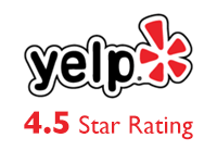 4.5 star rating on Yelp